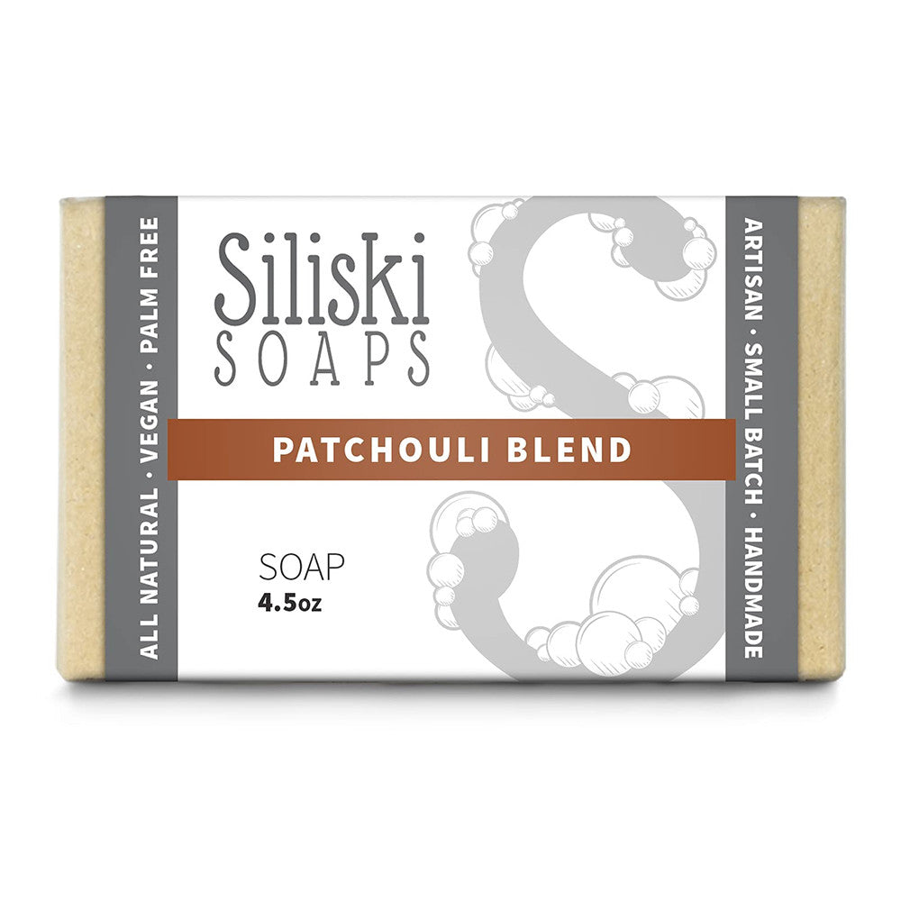 Siliski Soaps Simple Skincare Bath Soap, Patchouli Blend, 4.5 Oz